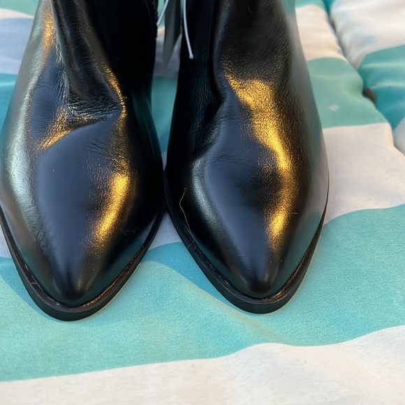 New!!! Zac Posen Tenesha Black Leather Heeled Ankle Boot Size 8.5 - Picture 5 of 14